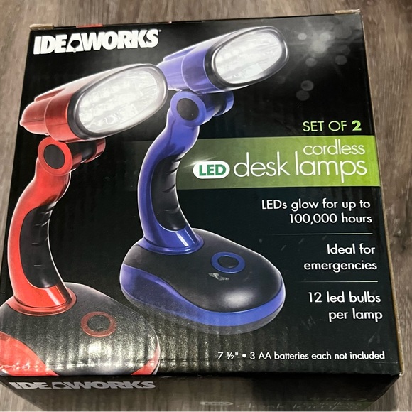 Ideaworks Other - NIB Cordless LED Desk Lamps- Set of 2